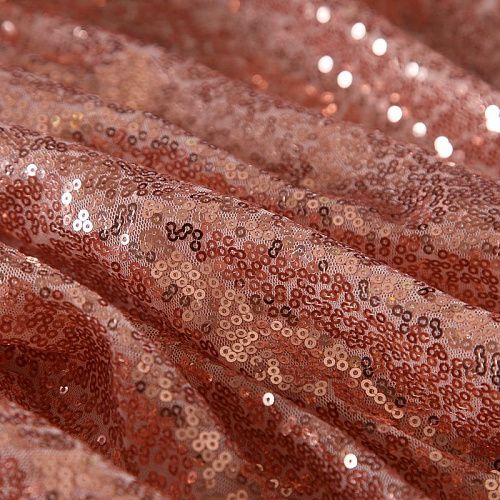 Пайетки на сетке 055-19014 пудрово-розовый однотонный