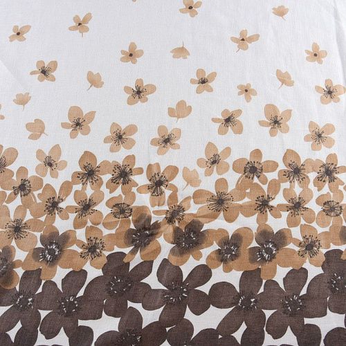 Лен натуральный 035-11765 белый принтованный