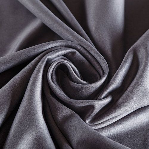 Замша искусственная 018-05651 дымчато-серый однотонный