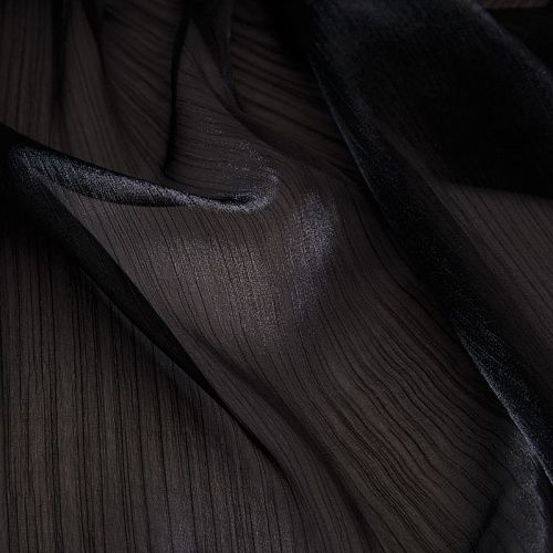 Органза 039-18840 черный однотонный