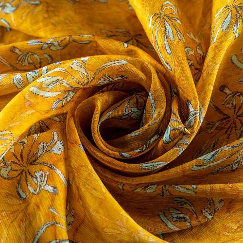 Бемерия снежная К27-152 шафрановый принтованный