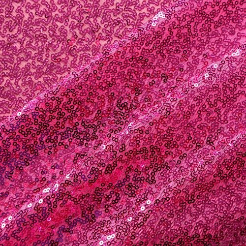 Пайетки на сетке 055-02834 фуксия однотонный