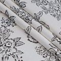 Коттон стрейч 063-17024 белый принтованный