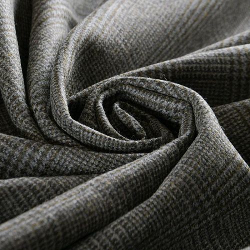 Ткань костюмная 025-12048 серо-зеленый клетка