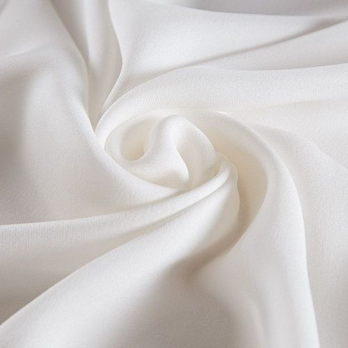 Креп-шифон шелковый 027-15049 айвори однотонный