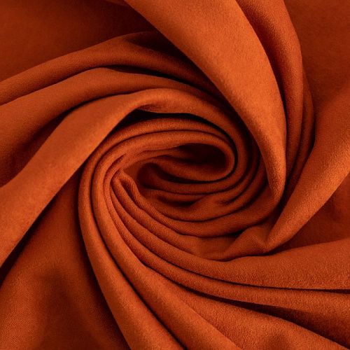 Замша портьерная h-300 см Т468-02-84 терракотово-морковный однотонный