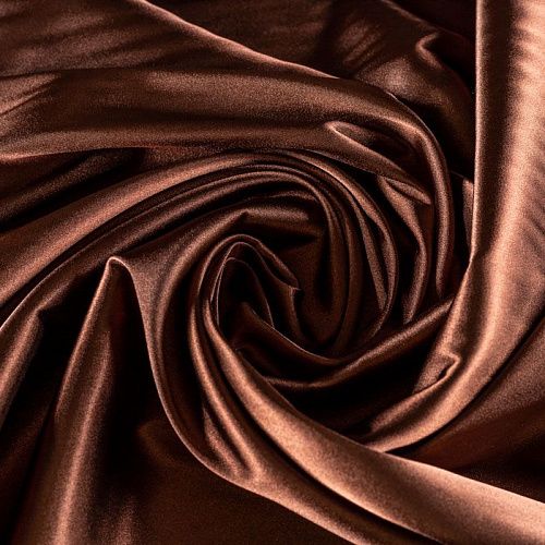 Креп-сатин К33-861 шоколадный однотонный