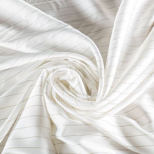 Шелк синтетический с люрексом 065-04157 белый