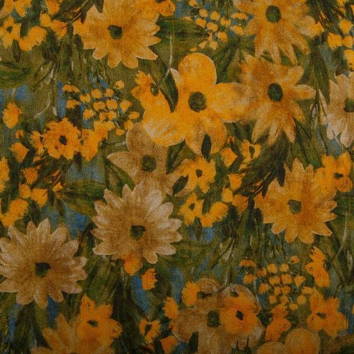 Креп-шифон 027-16225 оливковый принтованный