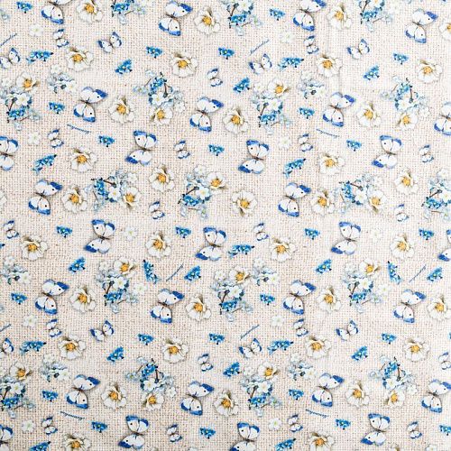 Хлопок 063-03025 бежевый принтованный