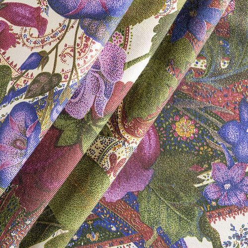 Шерсть плательная 066-02258 молочный принтованный