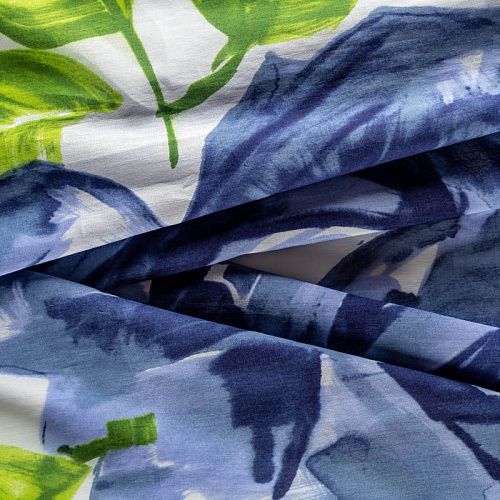 Батист К36-102 молочный принтованный