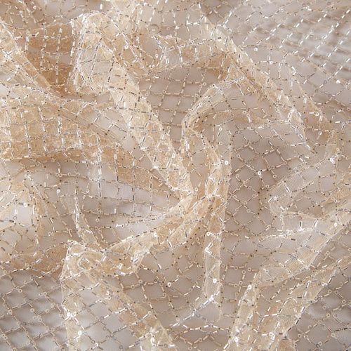 Сетка со стеклярусом 050-13578 золотистый