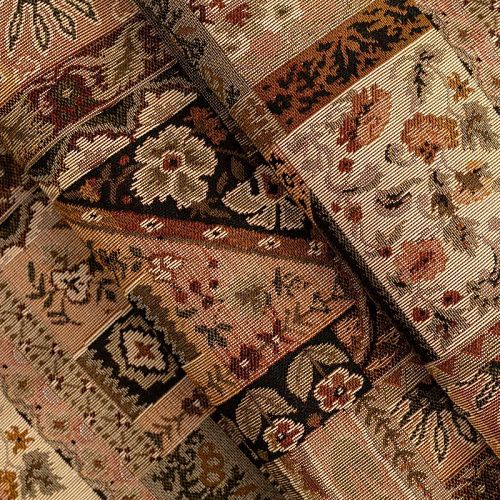 Гобелен гостиный 513-02-07 коричнево-серый печворк