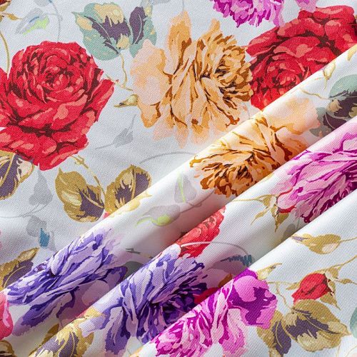 Твил-штапель 069-00951 белый принтованный