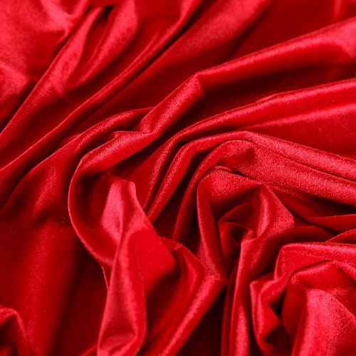 Бархат стрейч К25-555 винно-красный однотонный