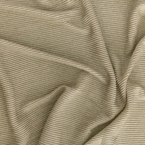 Трикотаж гофре с люрексом К33-519 оливково-золотой