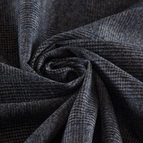 Ткань костюмная стрейч 025-17234 серый клетка