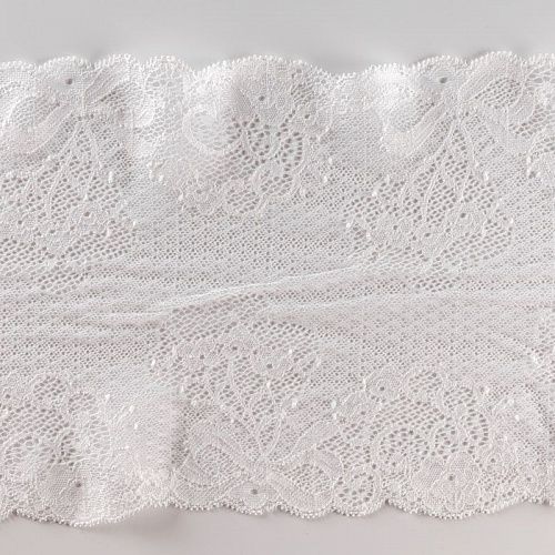 Кружево эластичное 200 мм Ф01-0047 белый