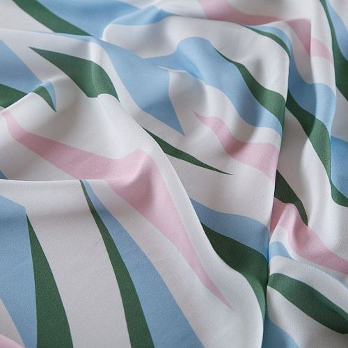 Креп вискозный 026-16551 белый/мультиколор