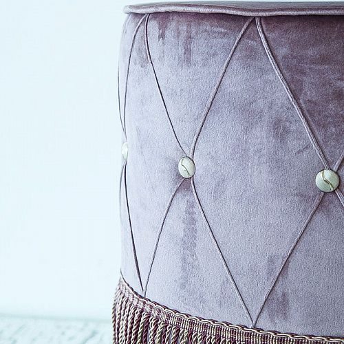 Пуф круглый D 48 см H 57 см розовато-лиловый 521262 