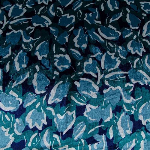 Бархат Armani 002-19216 сине-зеленый принтованный