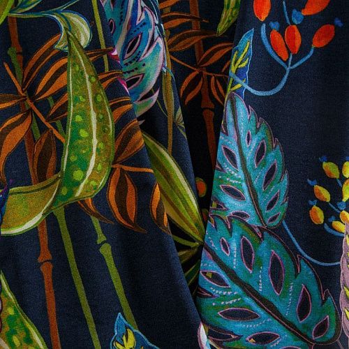 Трикотаж 056-14787 черный принтованный