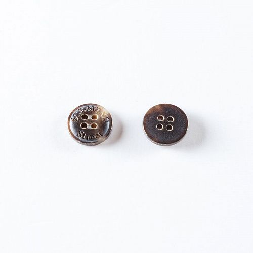 Пуговица с проколами 11 мм пластик 496538 темно-серый 