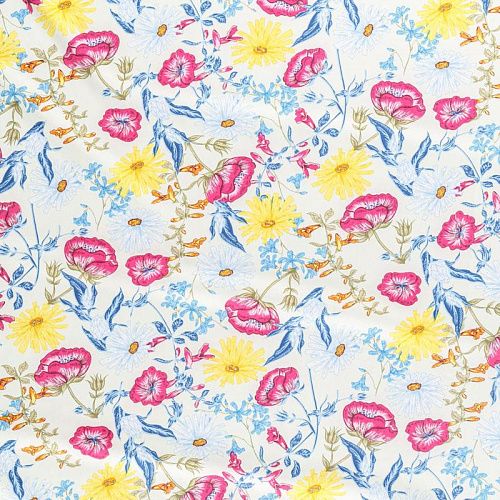 Вискоза "Лоренцо" 036-08180 молочный принтованный