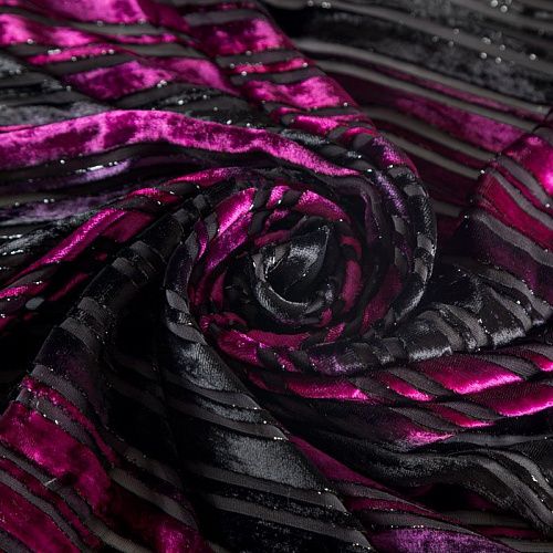 Панбархат 002-04297 черный/фуксия