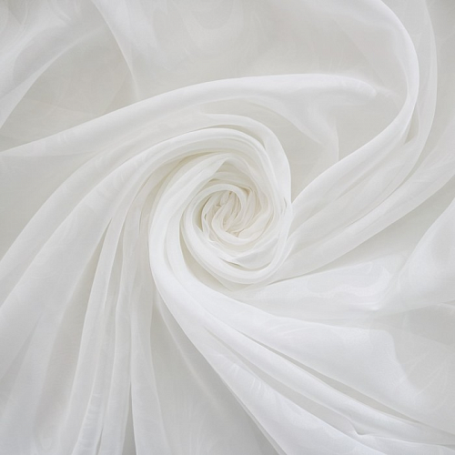 Тюль капрон с утяжелителем 03-01-05042 белый однотонный