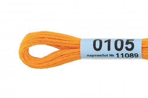 Нитки для вышивания Gamma мулине 8 м 0105 светло-оранжевый