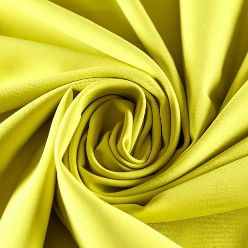 Креп 026-08050 зеленовато-желтый однотонный