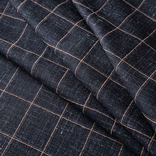 Ткань костюмная 025-19950 черный меланж клетка