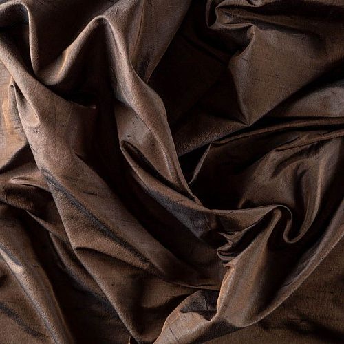 Дикий шелк К16-040 орехово-коричневый однотонный