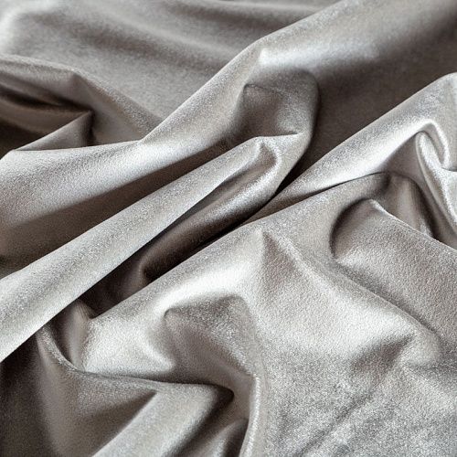 Ткань портьерная бархат 09-02-03270 светло-серый