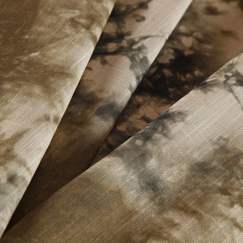 Лен искусственный 035-17441 бежево-черный принтованный