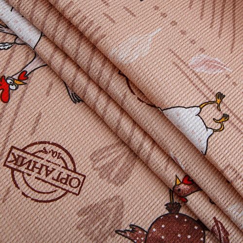 Полотно вафельное 007-15300 ореховый принтованный