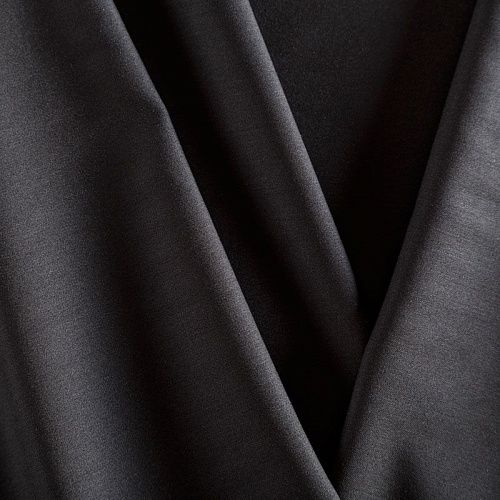 Ткань костюмная стрейч 025-07007 черный однотонный