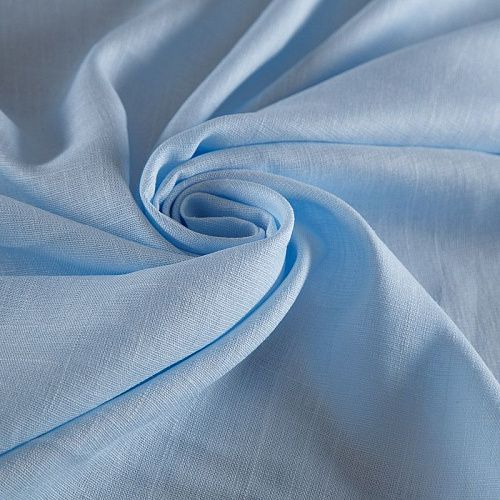 Лен-вискоза 035-17494 светло-голубой однотонный