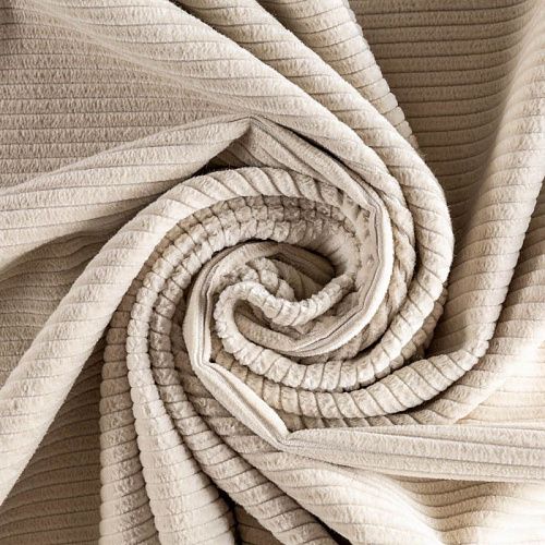 Вельвет К29-602 молочный однотонный