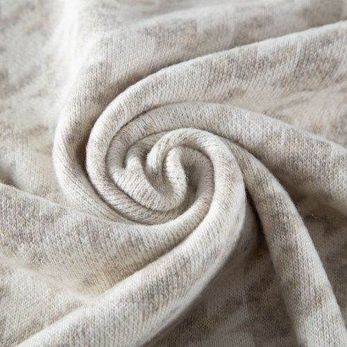 Трикотаж шерстяной вязаный 056-19826 молочно-бежевый