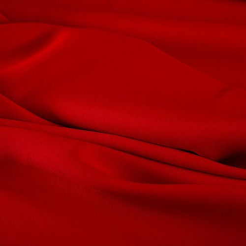 Креп стрейч 026-19631 морковно-красный однотонный