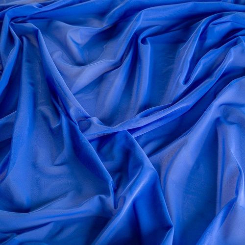 Сетка трикотажная 050-02077 васильковый однотонный