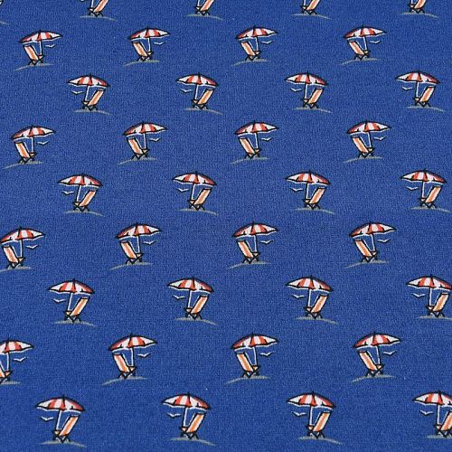 Трикотаж 056-11738 темно-синий принтованный