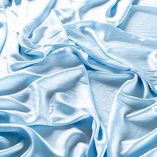 Шелк-штапель 069-01707 col.7 светло-голубой однотонный