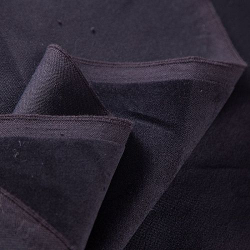 Бархат хлопковый 002-19955 черный однотонный