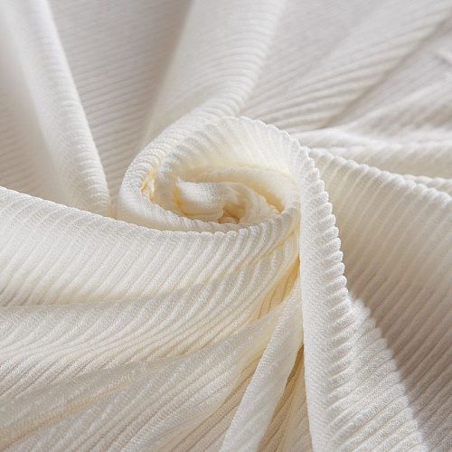 Трикотаж-лапша 056-17140 сливочный однотонный