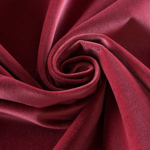 Бархат 002-11893 глубокий карминный однотонный