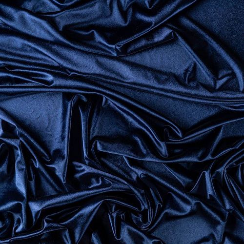 Бархат-лайкра К33-571 синий однотонный